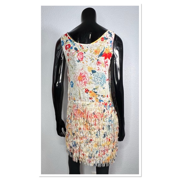 Floral Multi Tiered Fringe Mini Dress - Picture 8 of 10